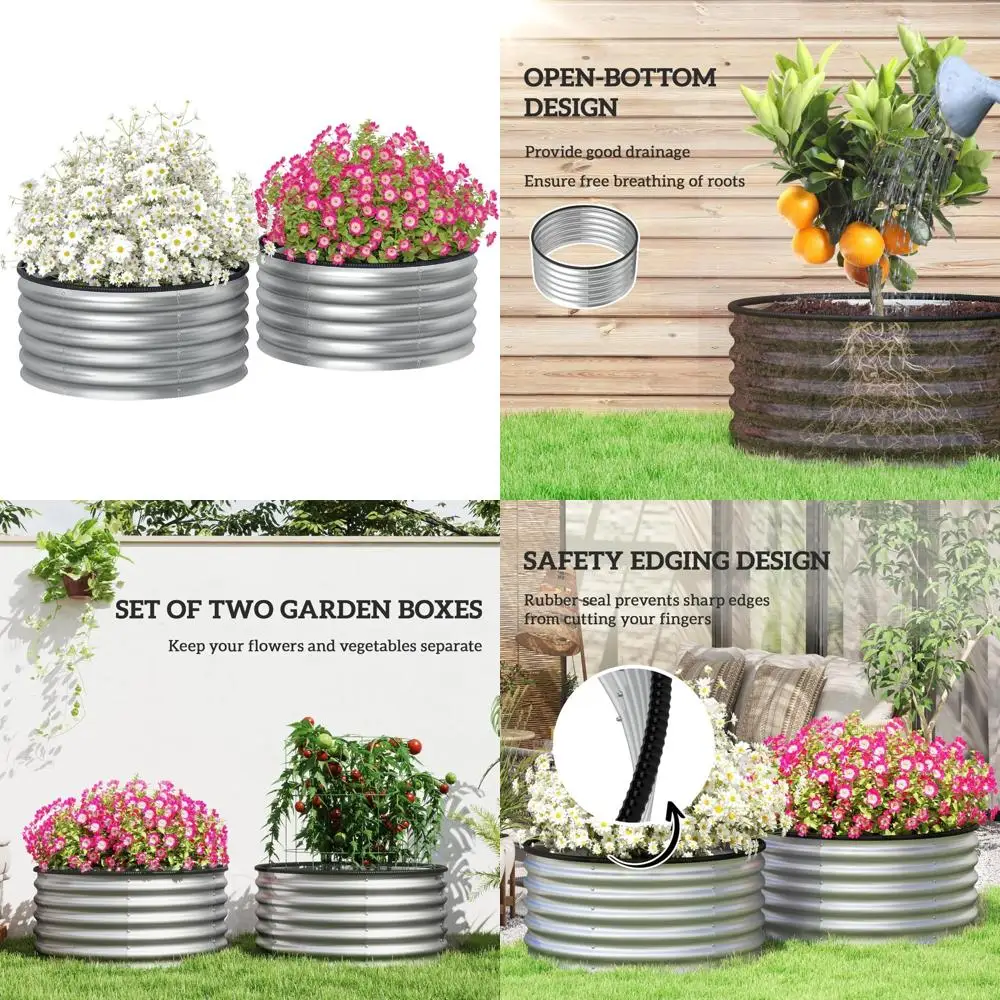 Прочные садовые кровати из оцинкованной стали для посадки на открытом воздухе, набор из 2 шт. с безопасными краями, быстрая сборка
Прочные садовые кровати из оцинкованной стали для посадки на открытом воздухе, набор из 2 шт. с безопасными краями, быстрая сборка