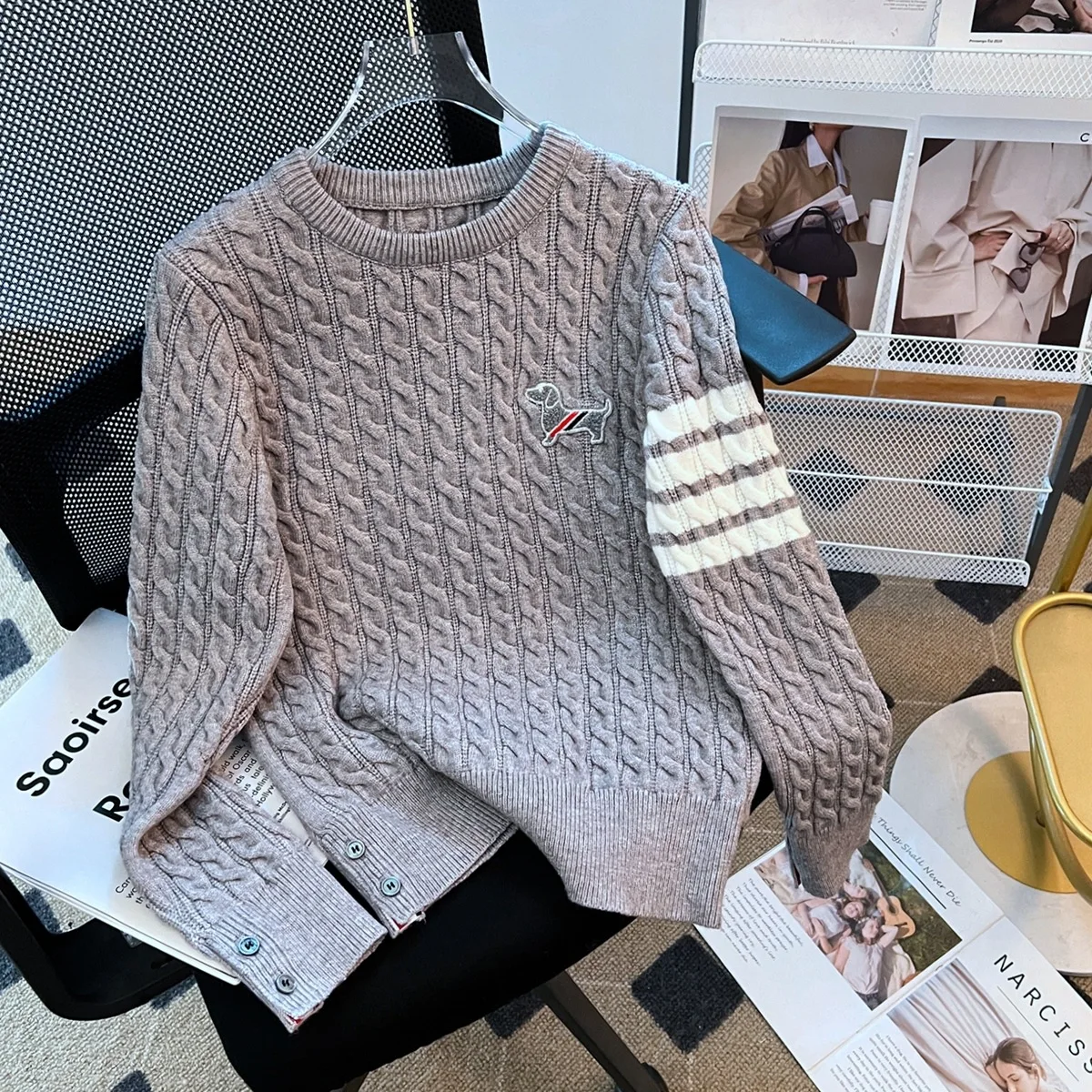 Autumn Preppy sweater, thickened Striped pullover, Thread Twists long sleeve knitwear Jumpers, pulls , свитер оверсайз
Autumn Preppy sweater, thickened Striped pullover, Thread Twists long sleeve knitwear Jumpers, pulls , свитер оверсайз