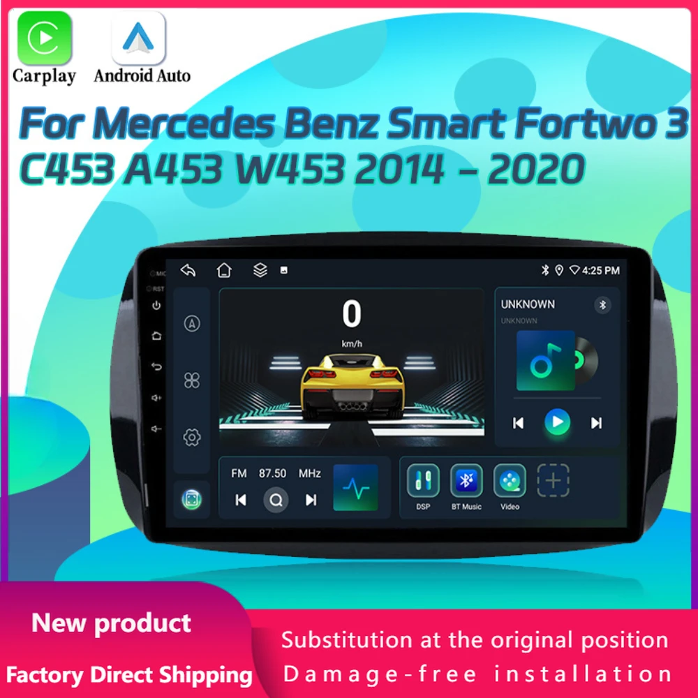Android 14 для Mercedes Benz Smart Fortwo 3 C453 A453 W453 2014-2020 Автомобильный радиоприемник Мультимедийная навигация Carplay Экран Стерео
Android 14 для Mercedes Benz Smart Fortwo 3 C453 A453 W453 2014-2020 Автомобильный радиоприемник Мультимедийная навигация Carplay Экран Стерео