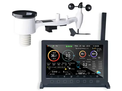 Misol HP2561 무선 기상 관측소 433Mhz TFT 컬러 스크린, 7 in 1 센서 어레이, Wi-Fi 연결
