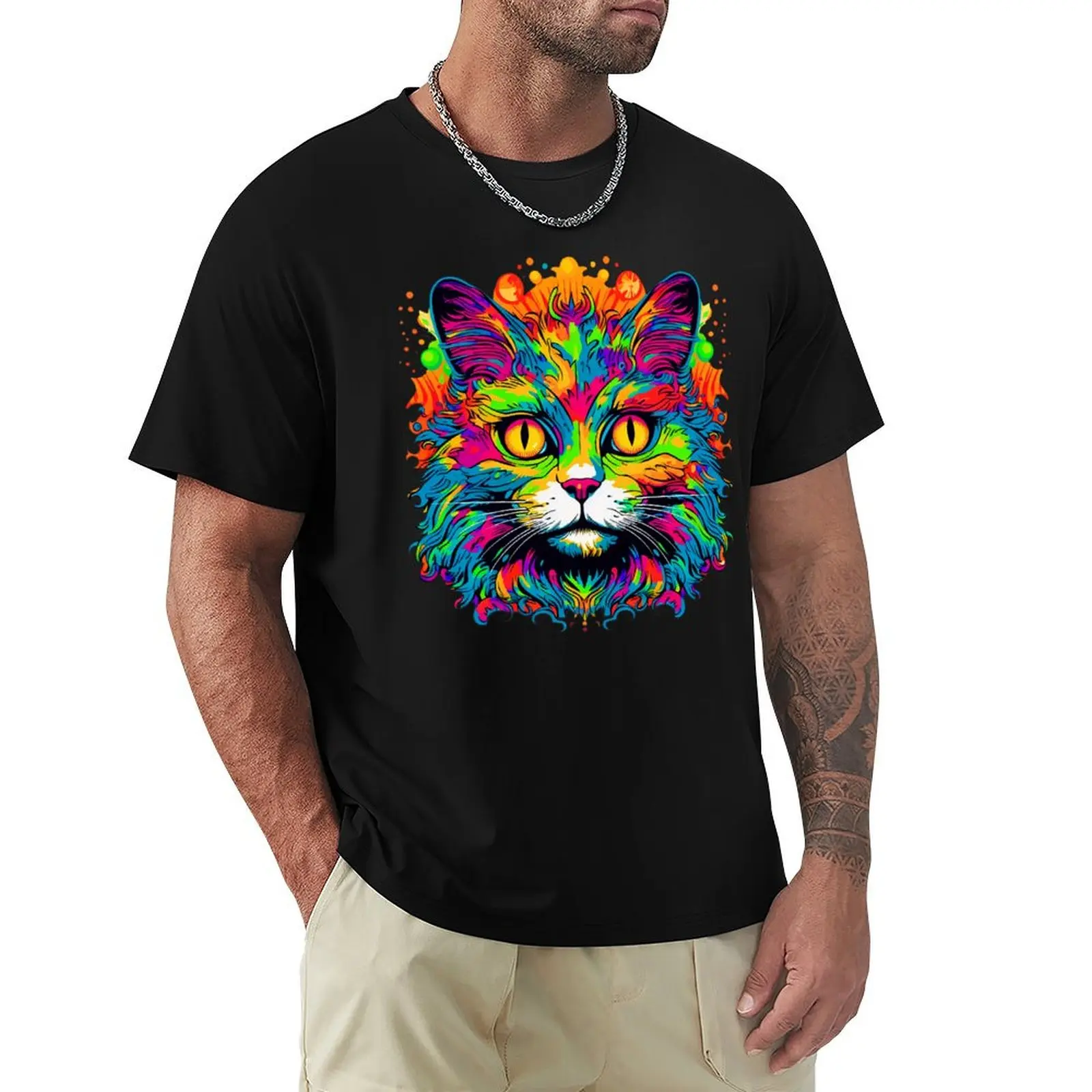 Psychedelic Cat LSD Blotter Art Party Rave T-Shirt Festive Simple T-Shirt
Psychedelic Cat LSD Blotter Art Party Rave T-Shirt Festive Simple T-Shirt