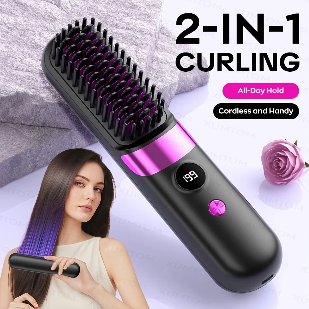Multi‑function straightening comb and curling iron, with a minimalist design, 4‑level temperature control, suitable for both straightening and curling, fast heating, LED display, and USB charging.
Multi‑function straightening comb and curling iron, with a minimalist design, 4‑level temperature control, suitable for both straightening and curling, fast heating, LED display, and USB charging.