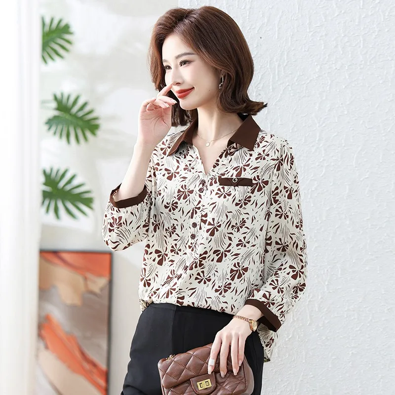 Summer Autumn Elegant Fashion office lady Striped Printing fashion woman blouses 2024 Temperament Long Sleeve Shirt t shirt
Summer Autumn Elegant Fashion office lady Striped Printing fashion woman blouses 2024 Temperament Long Sleeve Shirt t shirt