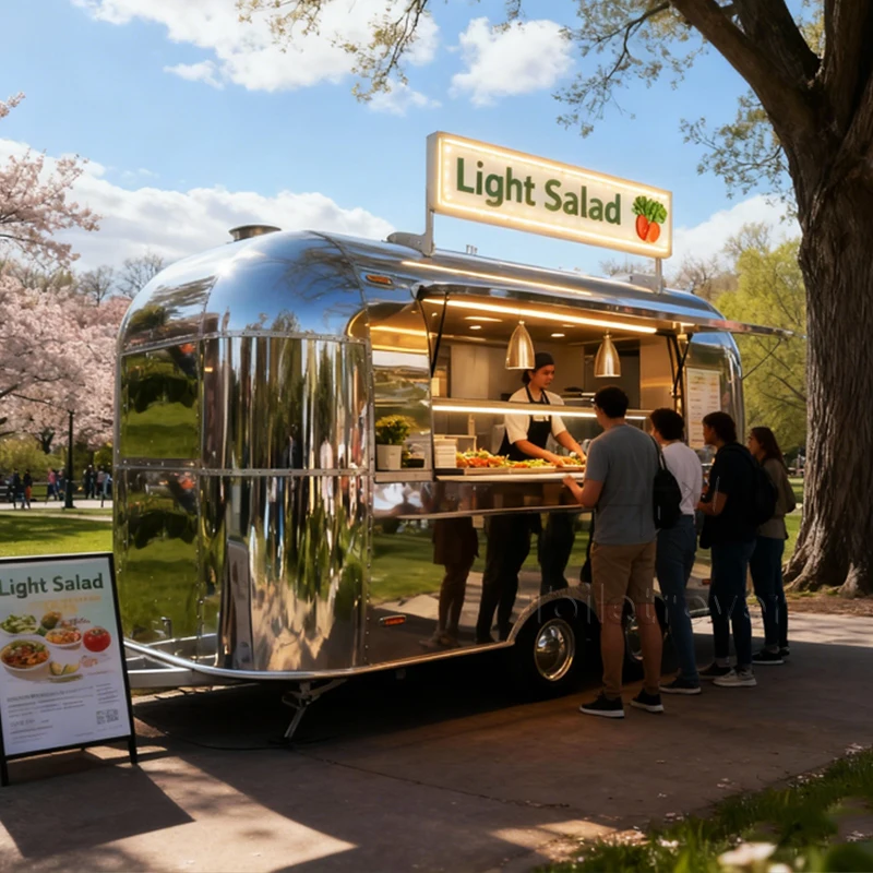 New Design Mobile Coffee Kiosk Catering Fast Food Truck Food Truck Mobile Stainless Steel Food Trailer Full Kitchen Equipment
New Design Mobile Coffee Kiosk Catering Fast Food Truck Food Truck Mobile Stainless Steel Food Trailer Full Kitchen Equipment