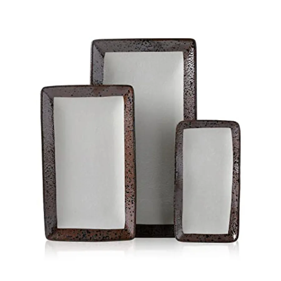 Lucy Porcelain 3-Piece Rectangle Serving Plate Set Beige
Lucy Porcelain 3-Piece Rectangle Serving Plate Set Beige