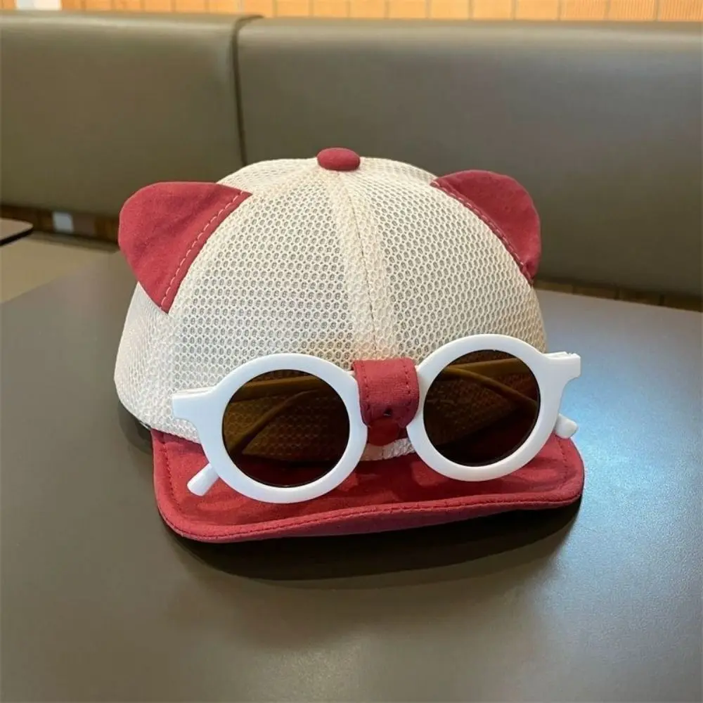 Mesh Children's Hat with Sunglasses Cat Ear Adjustable Duck Tongue Cap Lightweight Breathable Infant Sun Hat Summer Outdoor
Mesh Children's Hat with Sunglasses Cat Ear Adjustable Duck Tongue Cap Lightweight Breathable Infant Sun Hat Summer Outdoor