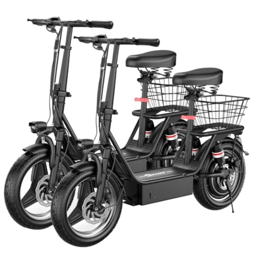 Electric Scooter for Adults: 14 Foldable Escooter with Seat, 1000/1400W Peak Motor, 25mph, 30/45 Miles Range, Dual Suspension C
Electric Scooter for Adults: 14 Foldable Escooter with Seat, 1000/1400W Peak Motor, 25mph, 30/45 Miles Range, Dual Suspension C