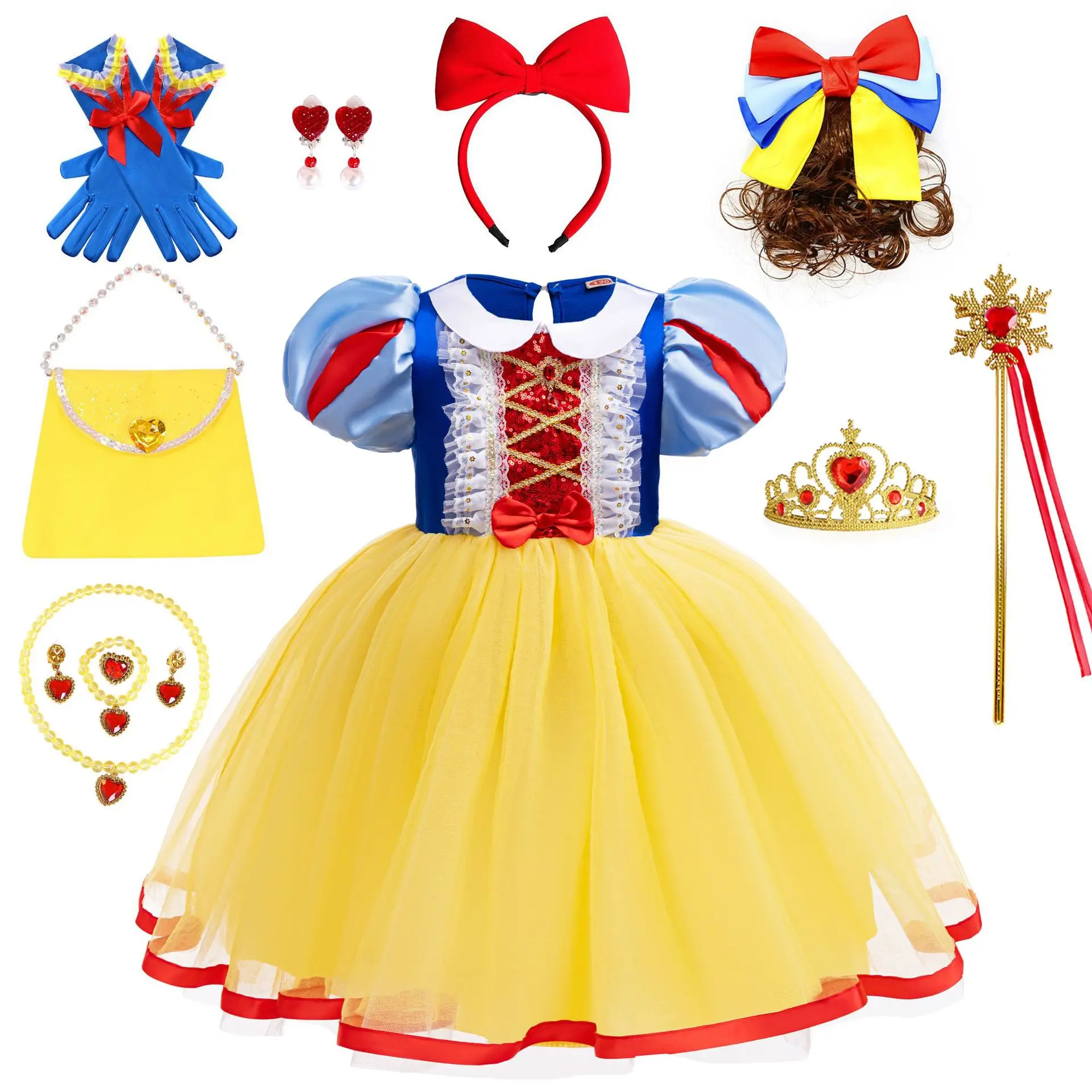 Shiny Toddler Little Girls Movie Snow White Princess Cosplay Halloween Fancy Easter Dress Birthday Party Dress
Shiny Toddler Little Girls Movie Snow White Princess Cosplay Halloween Fancy Easter Dress Birthday Party Dress