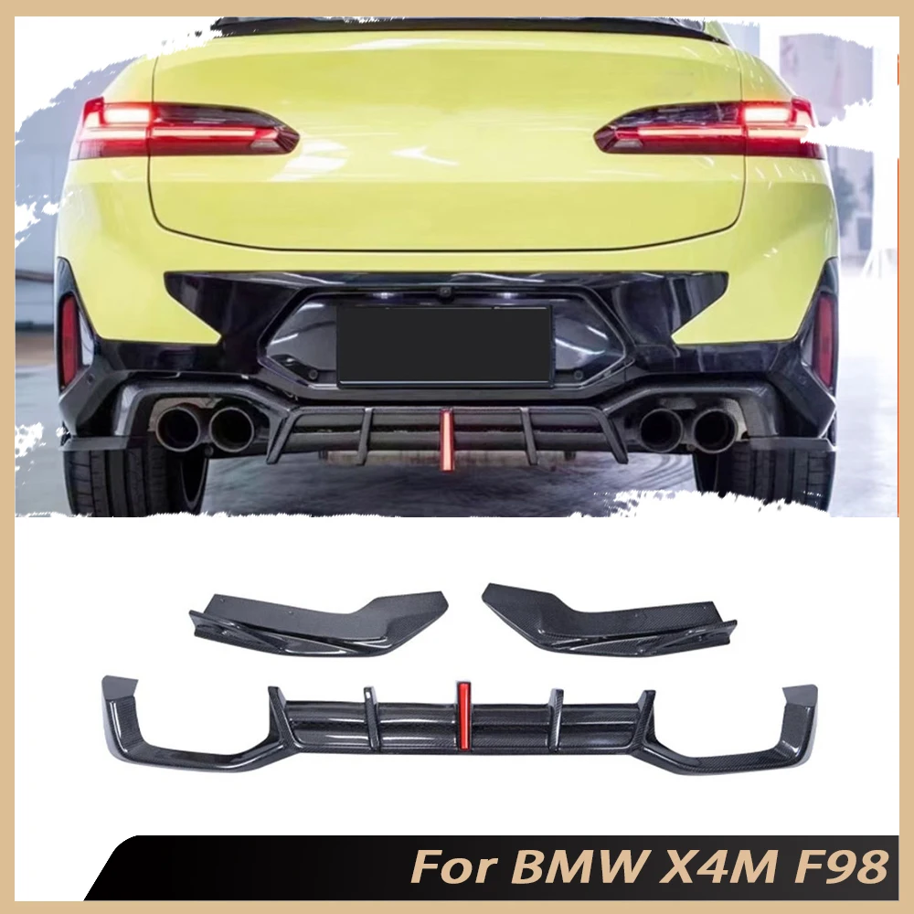 Carbon Fiber Car Rear Bumper Diffuser Spoiler With LED Rear Splitters Canards FRP Body Kits Accessories for BMW X4M F98 2022+
Carbon Fiber Car Rear Bumper Diffuser Spoiler With LED Rear Splitters Canards FRP Body Kits Accessories for BMW X4M F98 2022+