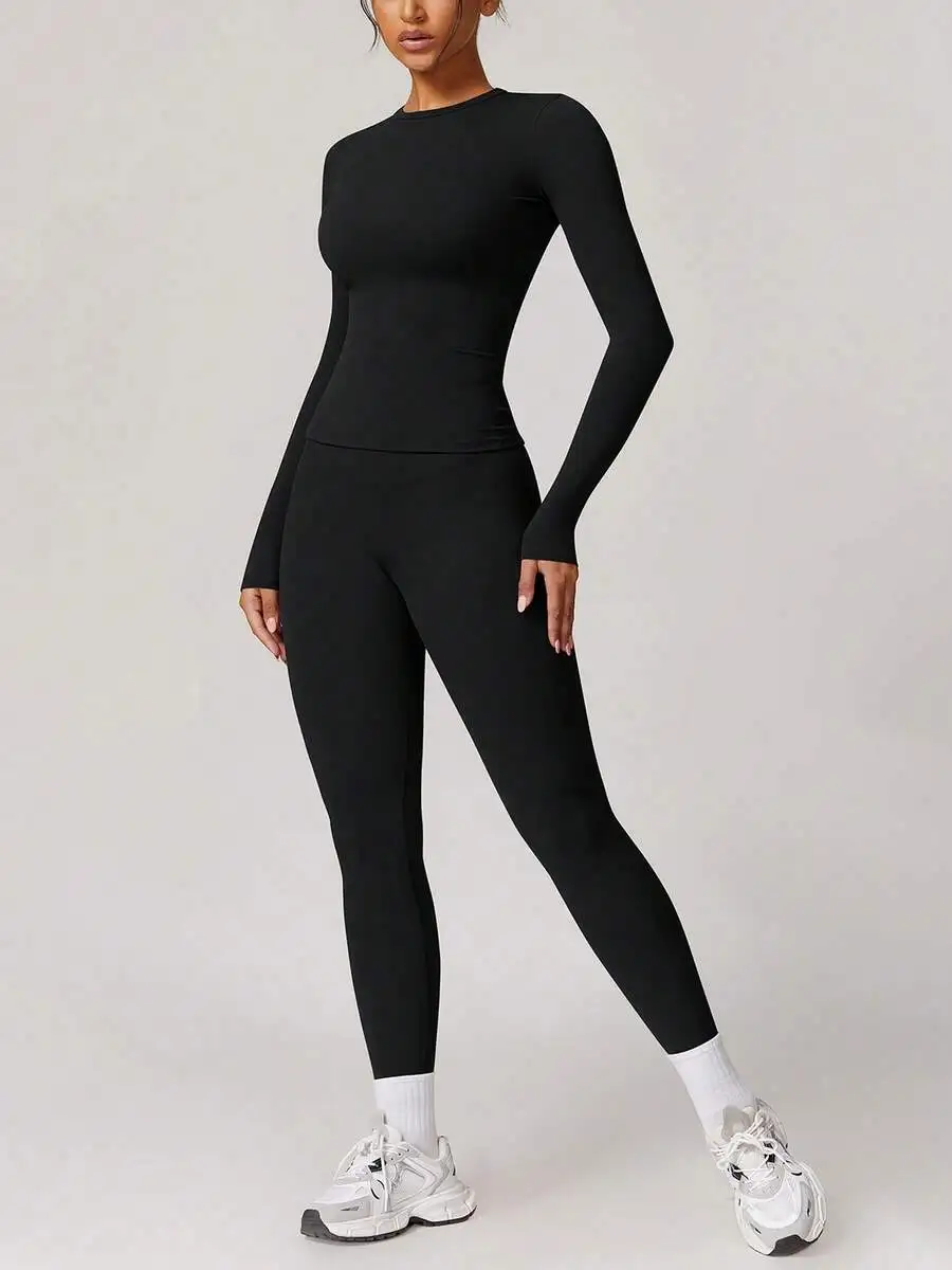 Womens Stretchy Tight Yoga Fitness Set For Dance Outdoor Sports
Womens Stretchy Tight Yoga Fitness Set For Dance Outdoor Sports