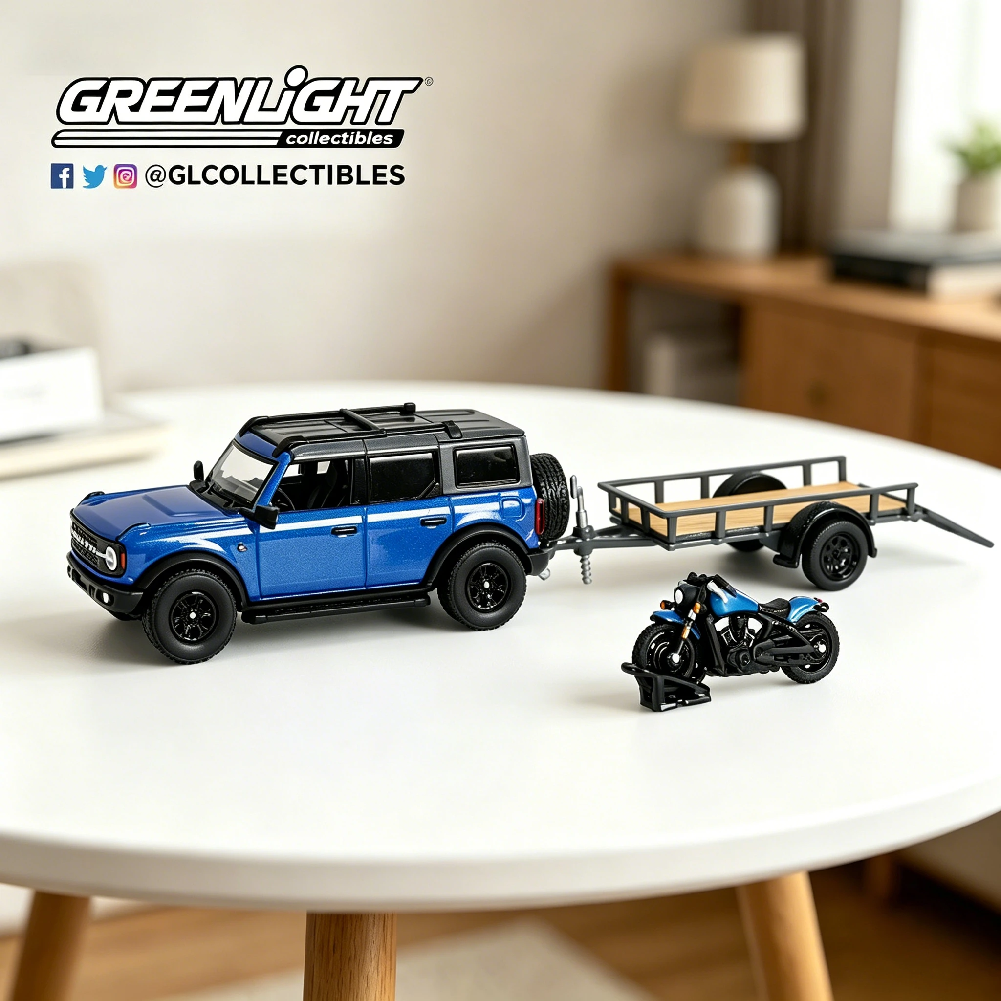 GreenLight 1:64 H & T Series 32 - 2021 Ford Lie Ma & Trailer & Motorcycle Diecast Alloy Car Model Collectible Gift
GreenLight 1:64 H & T Series 32 - 2021 Ford Lie Ma & Trailer & Motorcycle Diecast Alloy Car Model Collectible Gift