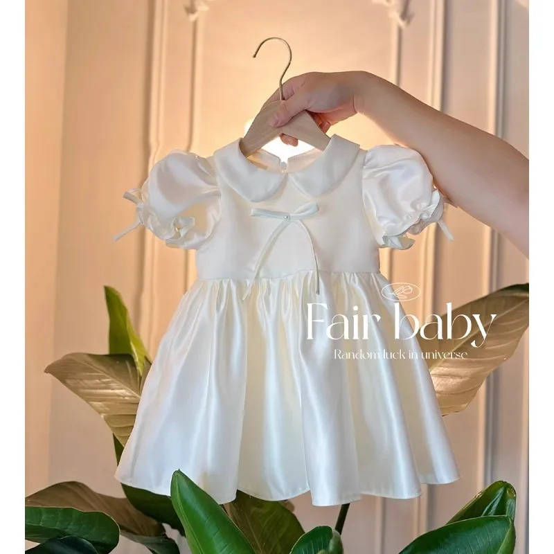 Bow Dress Solid Color Simple Korean Cute Sweet Bow Bubble Sleeve Birthday Princess Dress Girls Clothes
Bow Dress Solid Color Simple Korean Cute Sweet Bow Bubble Sleeve Birthday Princess Dress Girls Clothes