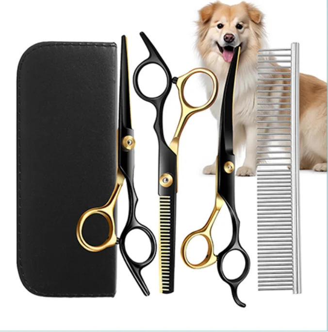 Curved Straight Tooth Luxury Stainless Steel Multifunctional Pet Grooming Scissor Dog Shear for Home Use Animal Haircut Trimmer
Curved Straight Tooth Luxury Stainless Steel Multifunctional Pet Grooming Scissor Dog Shear for Home Use Animal Haircut Trimmer