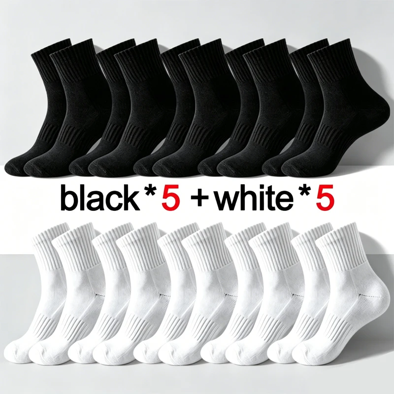 5/10 Pairs of Men's Women's Knitted Mid Waist Round Neck Socks for Sweat Absorbing Breathable New Socks for Couples Basis Casual
5/10 Pairs of Men's Women's Knitted Mid Waist Round Neck Socks for Sweat Absorbing Breathable New Socks for Couples Basis Casual