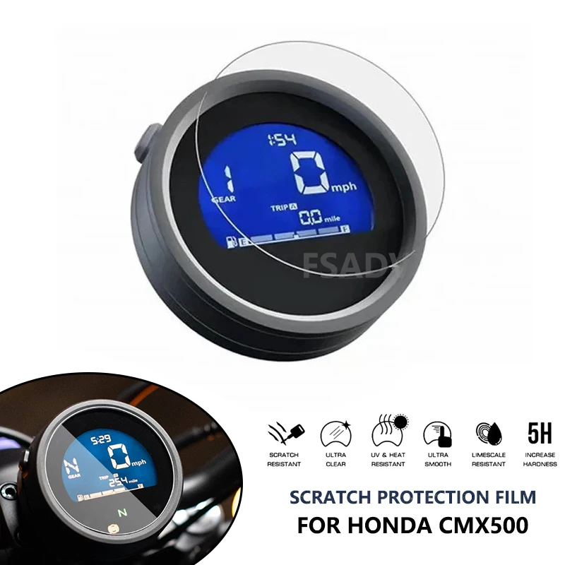 Защитная пленка для приборной панели мотоцикла, защитная пленка от царапин для Honda Rebel 500 CMX250 CMX500 CMX300 500 CL500 2020-2024
Защитная пленка для приборной панели мотоцикла, защитная пленка от царапин для Honda Rebel 500 CMX250 CMX500 CMX300 500 CL500 2020-2024