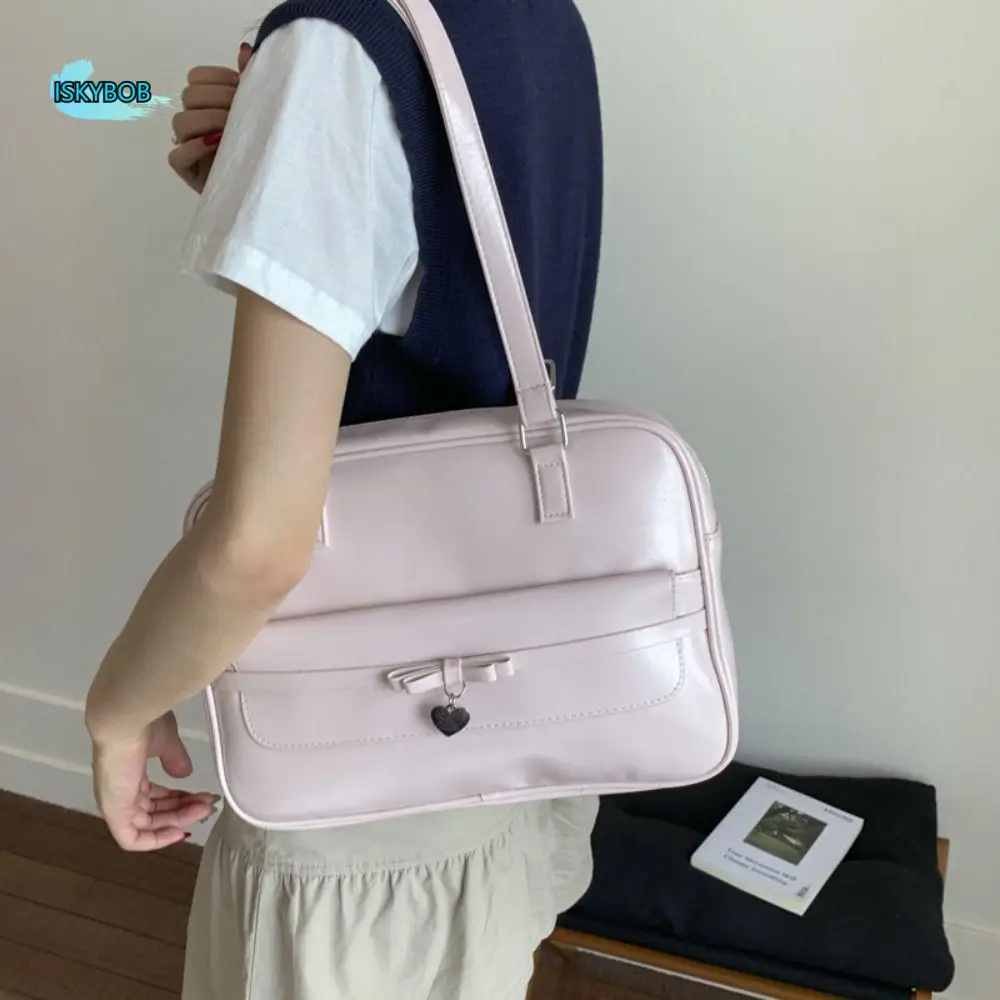 Fashion Heart Bow Bowling Bag College Style Korean Style JK Uniform Bag Harajuku PU Shoulder Bag Work
Fashion Heart Bow Bowling Bag College Style Korean Style JK Uniform Bag Harajuku PU Shoulder Bag Work