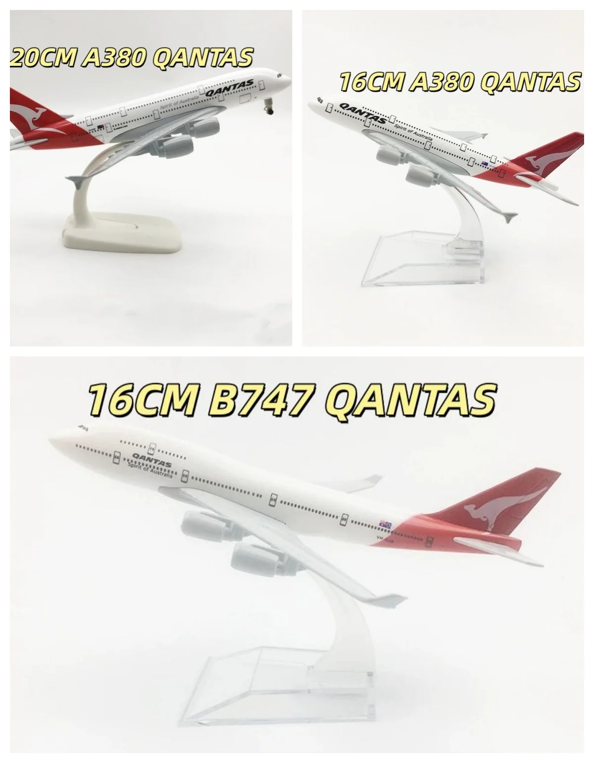16CM/20CM Scale Aircraft Qantas A380 747 Airplane Kids Toys Alloy Metal Diecast Airplanes Toy Plane Model For Collection Display
16CM/20CM Scale Aircraft Qantas A380 747 Airplane Kids Toys Alloy Metal Diecast Airplanes Toy Plane Model For Collection Display