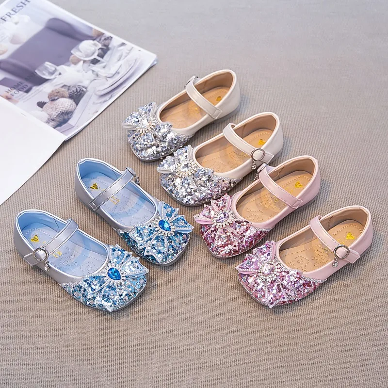 Girls Mary Jane Shoes Children Sequins Princess Shoes with Bow-knot Non‑slip Soft Sole Fashion Kids Flats Performance Shoes
Girls Mary Jane Shoes Children Sequins Princess Shoes with Bow-knot Non‑slip Soft Sole Fashion Kids Flats Performance Shoes
