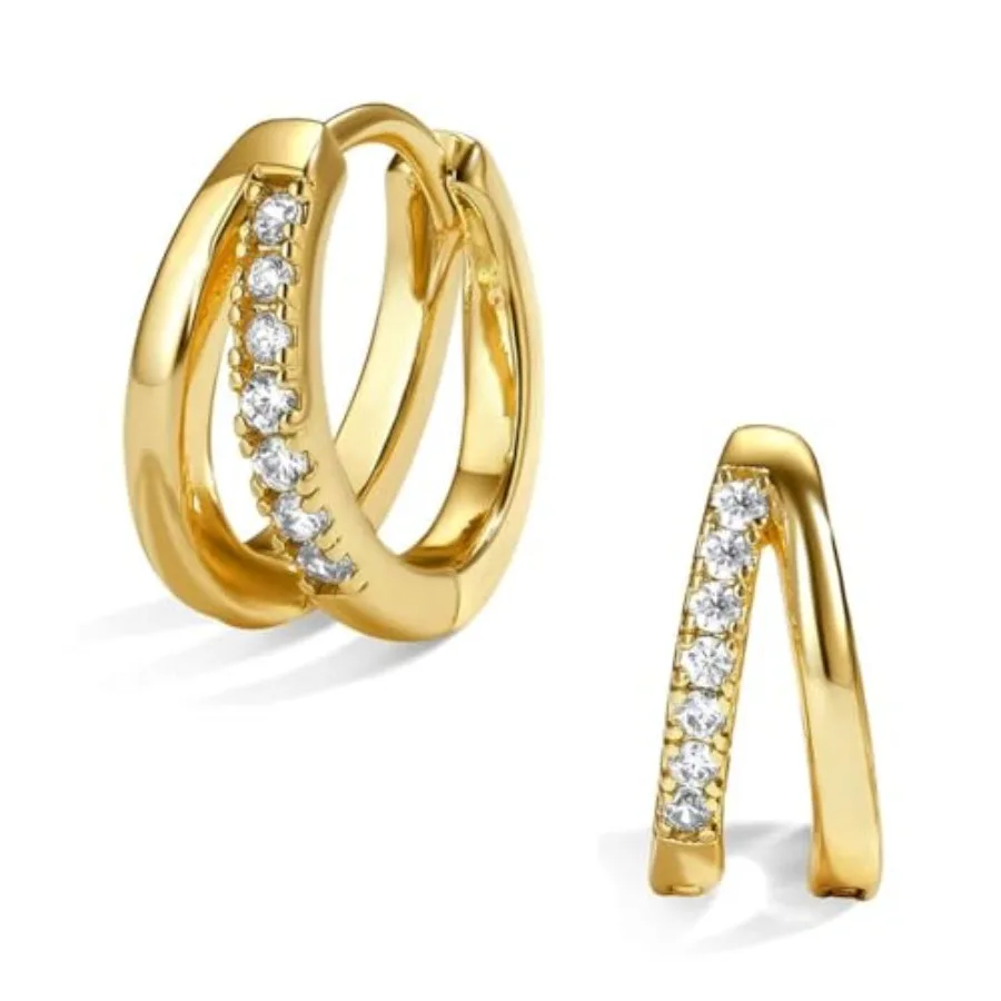 Chunky Gold Hoop Earrings for Women, Trendy 14K Gold Plated Gold/Silver Chunky Hoop Earrings Small Thick Oval Open Double Hoop
Chunky Gold Hoop Earrings for Women, Trendy 14K Gold Plated Gold/Silver Chunky Hoop Earrings Small Thick Oval Open Double Hoop