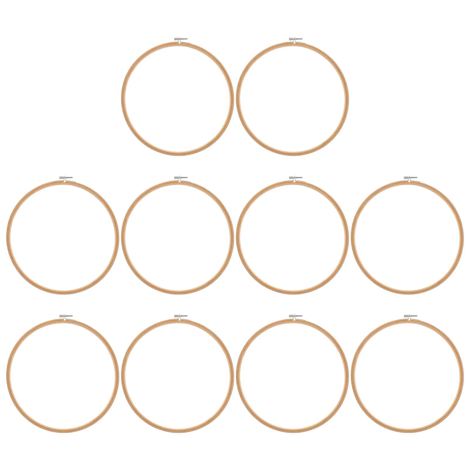 10 Pcs Embroidery Hoop DIY Bamboo Circle Cross Stitch Frame Wooden Wreaths Craft Project Accessories Tightening Kit 
10 Pcs Embroidery Hoop DIY Bamboo Circle Cross Stitch Frame Wooden Wreaths Craft Project Accessories Tightening Kit