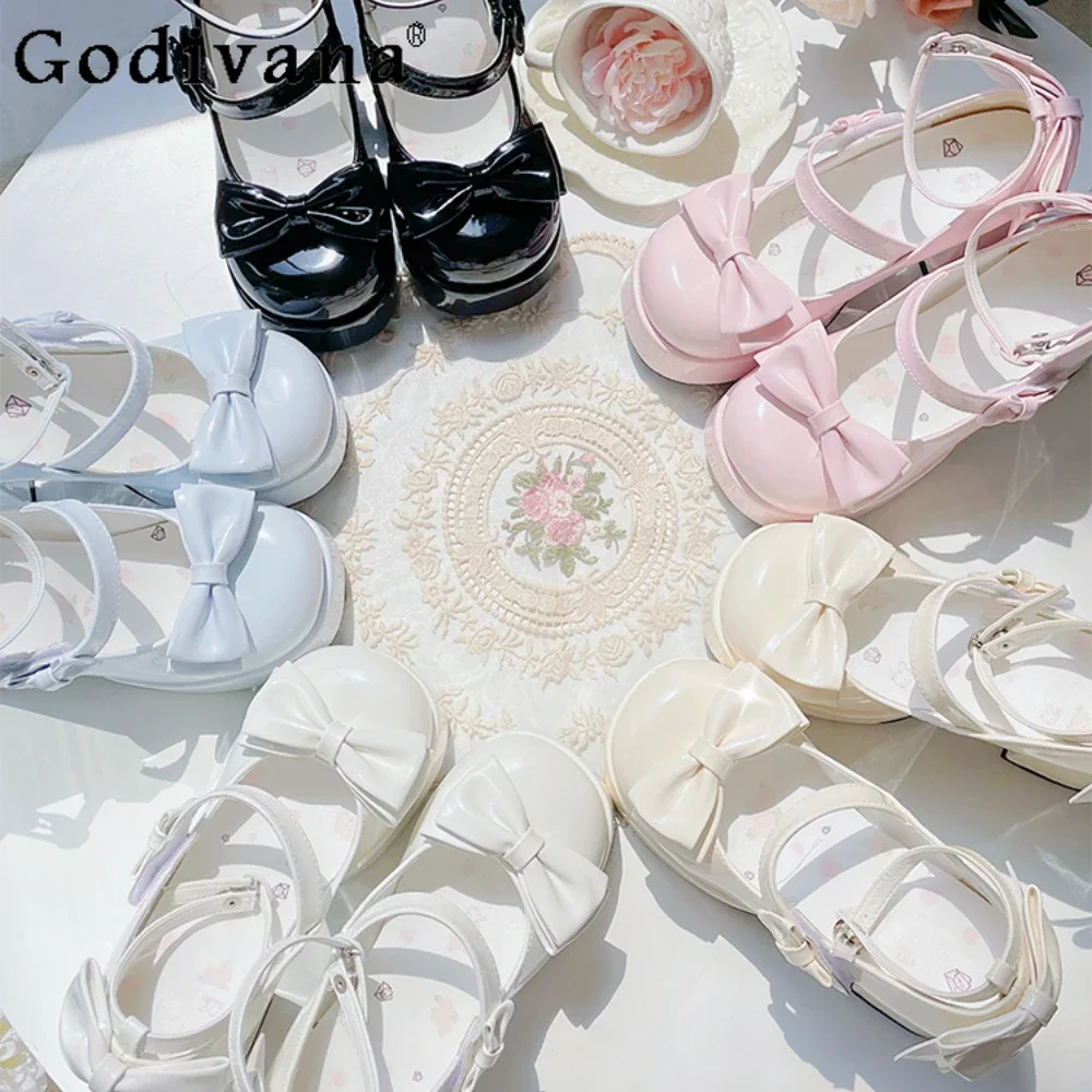 Lolita Kawaii Platform Shoes Sweet Cute Bow Elegant Round Head Waterproof Chunky Heels Pumps Black Women Shoes
Lolita Kawaii Platform Shoes Sweet Cute Bow Elegant Round Head Waterproof Chunky Heels Pumps Black Women Shoes