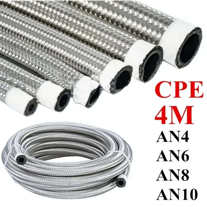 4 Meters AN4 AN6 AN8 AN10 Universal Car Fuel Hose Oil Gas Line Stainless Steel Braided Radiator Cooler Brake Hose CPE Pipe Tube
4 Meters AN4 AN6 AN8 AN10 Universal Car Fuel Hose Oil Gas Line Stainless Steel Braided Radiator Cooler Brake Hose CPE Pipe Tube