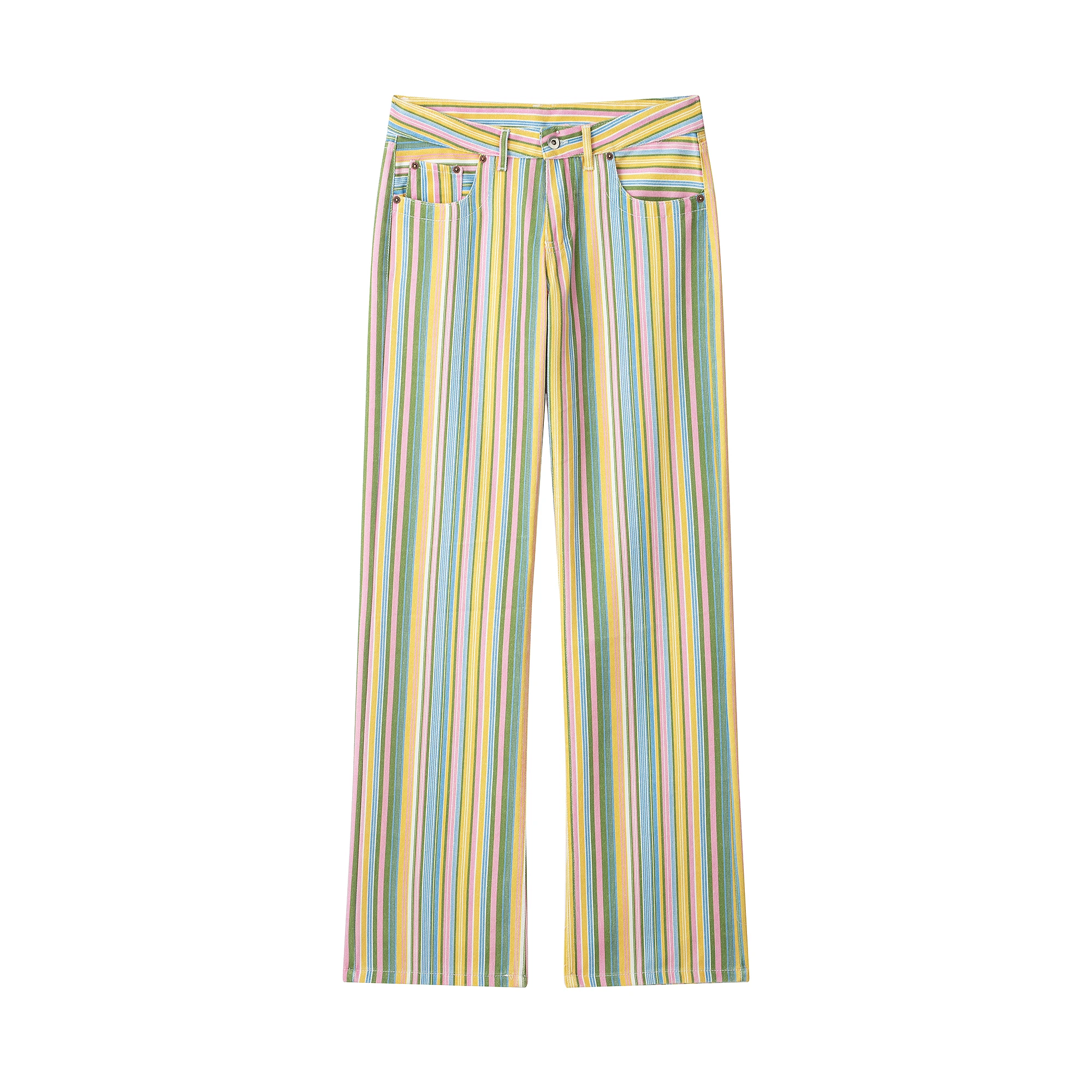 2026 Autumn Winter Women's Elegant Low Waist Wide Leg Striped Denim Jeans Pants Lady Vintage Polyester Zipper Street Trousers
2026 Autumn Winter Women's Elegant Low Waist Wide Leg Striped Denim Jeans Pants Lady Vintage Polyester Zipper Street Trousers