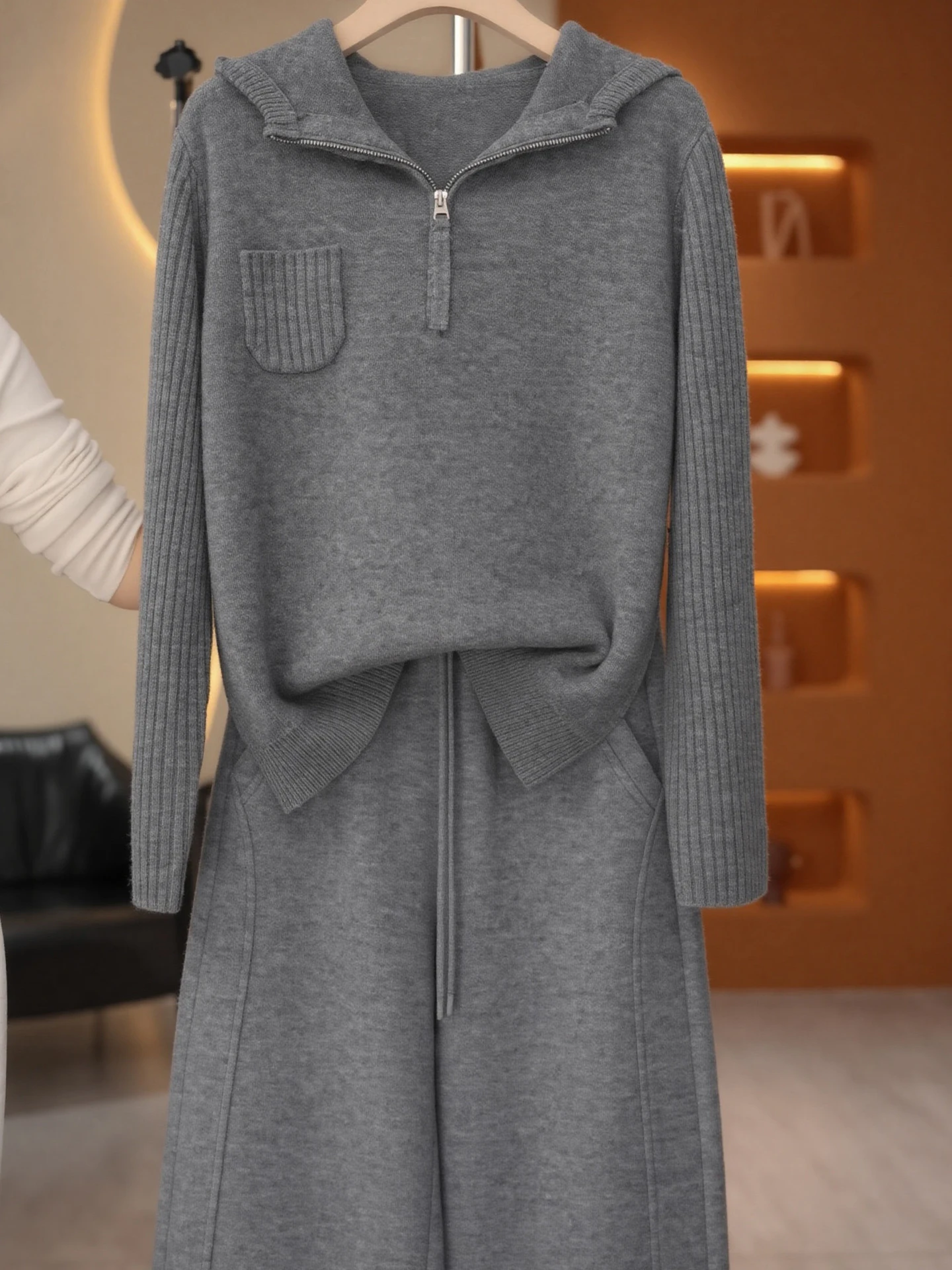 Soft Knitted Hat Jacket Women's Base Layer Top Casual Commute Spring 2026 Half Zip up Fashionable Versatile Long Sleeve Sweater
Soft Knitted Hat Jacket Women's Base Layer Top Casual Commute Spring 2026 Half Zip up Fashionable Versatile Long Sleeve Sweater