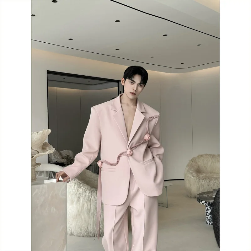 Original Rose Sa Men's Suit Set Spring Autumn New Sle Two-Piece High-End Design Feel Loose Fit Casual Youth ular Trend
Original Rose Sa Men's Suit Set Spring Autumn New Sle Two-Piece High-End Design Feel Loose Fit Casual Youth ular Trend