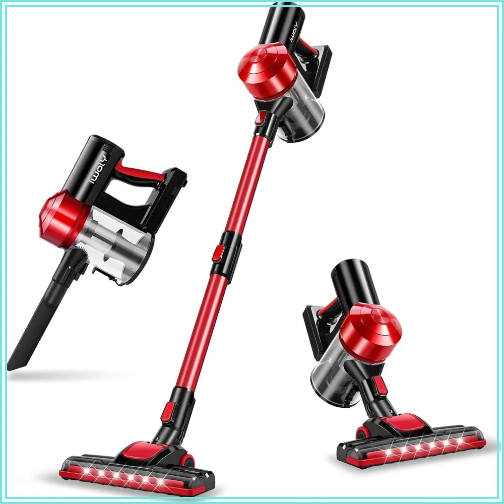 Cordless Vacuum Cleaner 2200mAh Battery, 18000Pa Suction, HEPA Filter, Lightweight Stick Vacuum for Home Hard Floor Car Cleaning
Cordless Vacuum Cleaner 2200mAh Battery, 18000Pa Suction, HEPA Filter, Lightweight Stick Vacuum for Home Hard Floor Car Cleaning