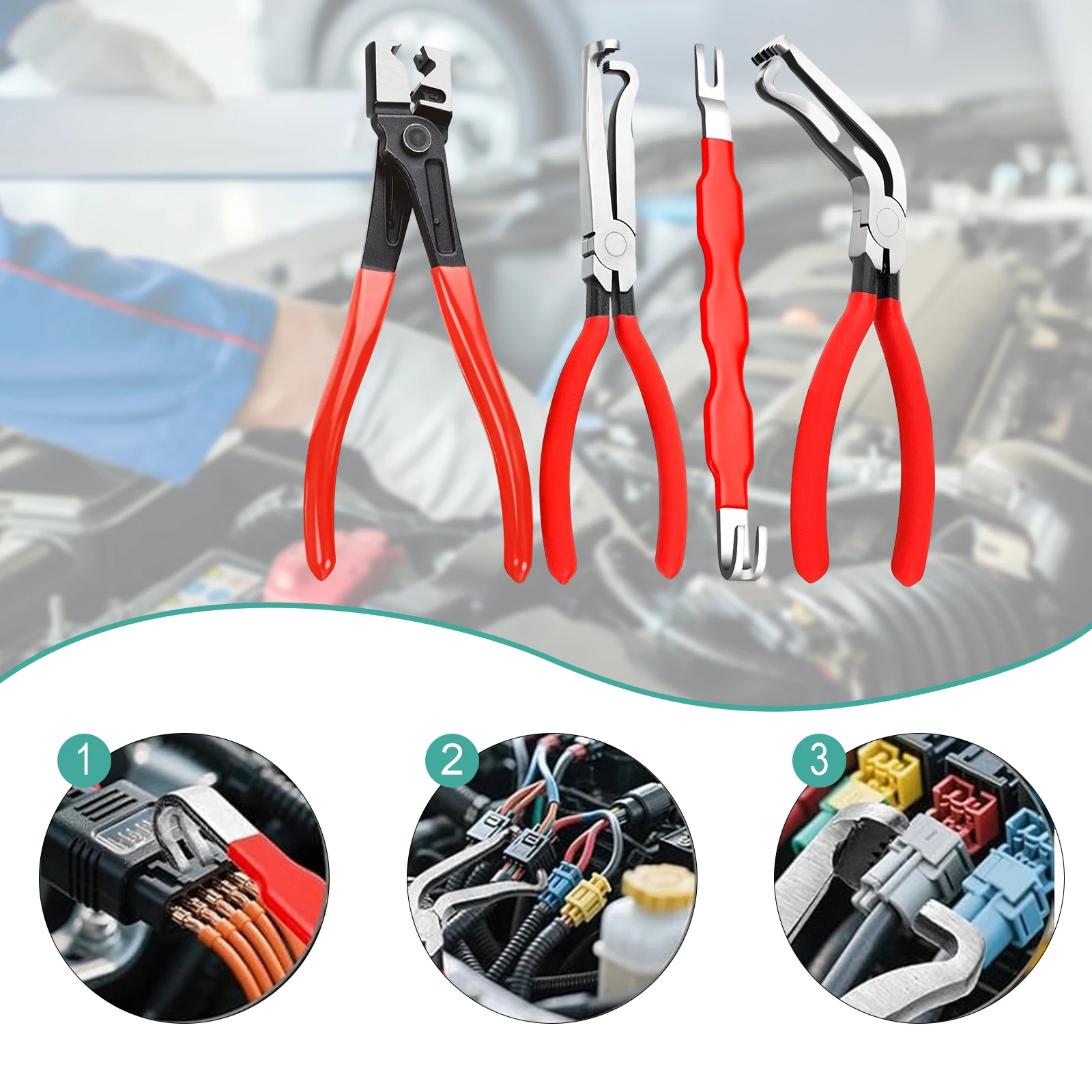 4Pcs/Set Upgraded Electrical Disconnect Pliers Easy Release Connector Removal Tool Comfortable Ergonomic Handle Damage-Free
4Pcs/Set Upgraded Electrical Disconnect Pliers Easy Release Connector Removal Tool Comfortable Ergonomic Handle Damage-Free