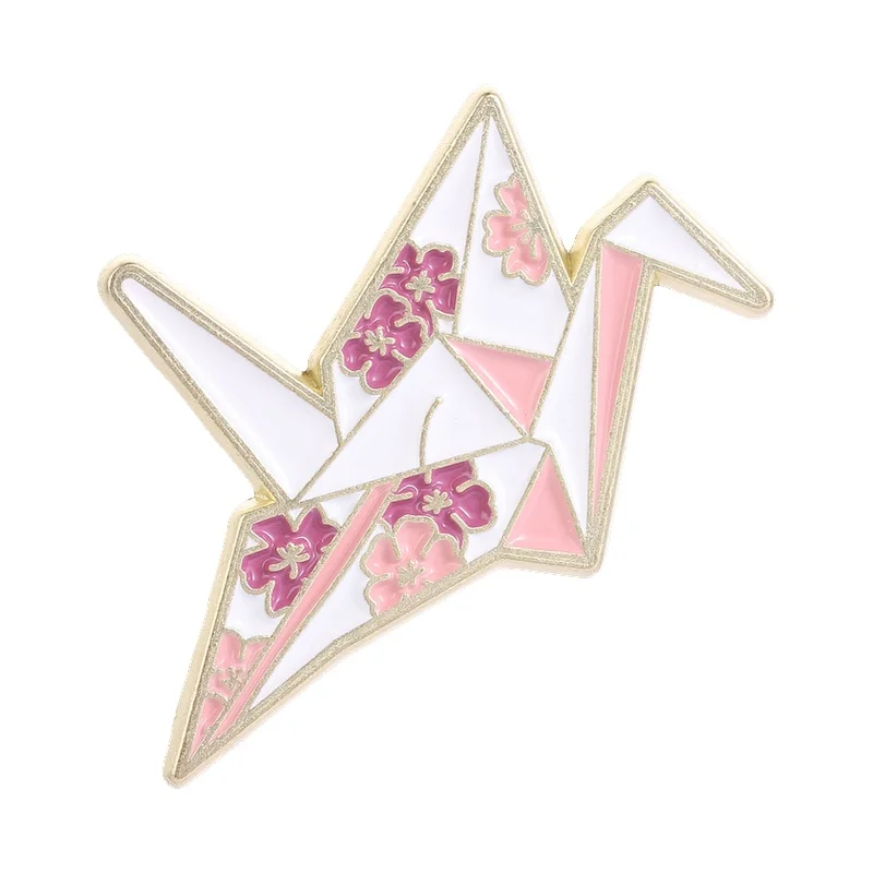 Cherry Blossom Origami Crane Cartoon Enamel Pin Creative Geometric Paper Crane Metal Brooch Backpack Jacket Badges Jewelry Gifts
Cherry Blossom Origami Crane Cartoon Enamel Pin Creative Geometric Paper Crane Metal Brooch Backpack Jacket Badges Jewelry Gifts