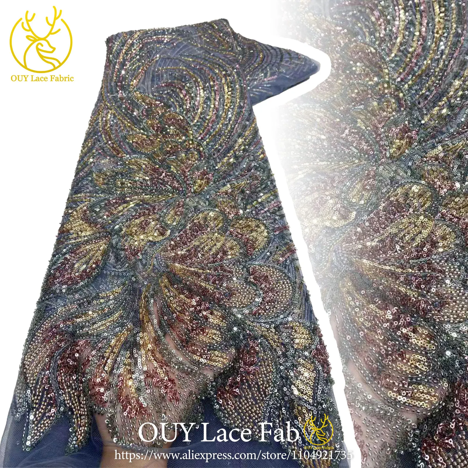 Latest Nigerian African Beaded Lace Fabric 2026 High-Quality French Tulle Sequin Lace Fabric Ideal for Party Dress Sewing
Latest Nigerian African Beaded Lace Fabric 2026 High-Quality French Tulle Sequin Lace Fabric Ideal for Party Dress Sewing