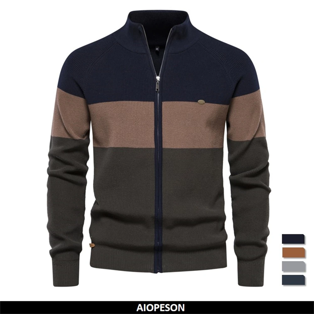 2023 New Autumn and Winter Patchwork Color Sweater for Men Zipper Cardigans for Men High Quality Youth Men Cotton Sweater
2023 New Autumn and Winter Patchwork Color Sweater for Men Zipper Cardigans for Men High Quality Youth Men Cotton Sweater