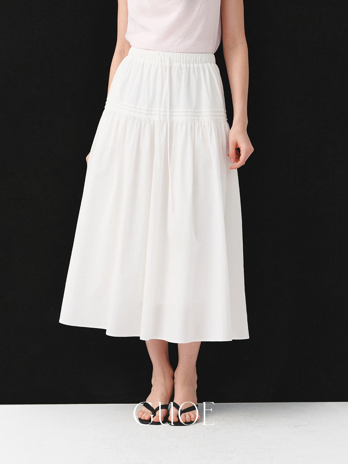 White Drawstring Elastic Waist Pleated Skirt Women's Micro Wrinkle Texture Sensation Lazy Atmosphere Slimming A-Line Skirt
White Drawstring Elastic Waist Pleated Skirt Women's Micro Wrinkle Texture Sensation Lazy Atmosphere Slimming A-Line Skirt
