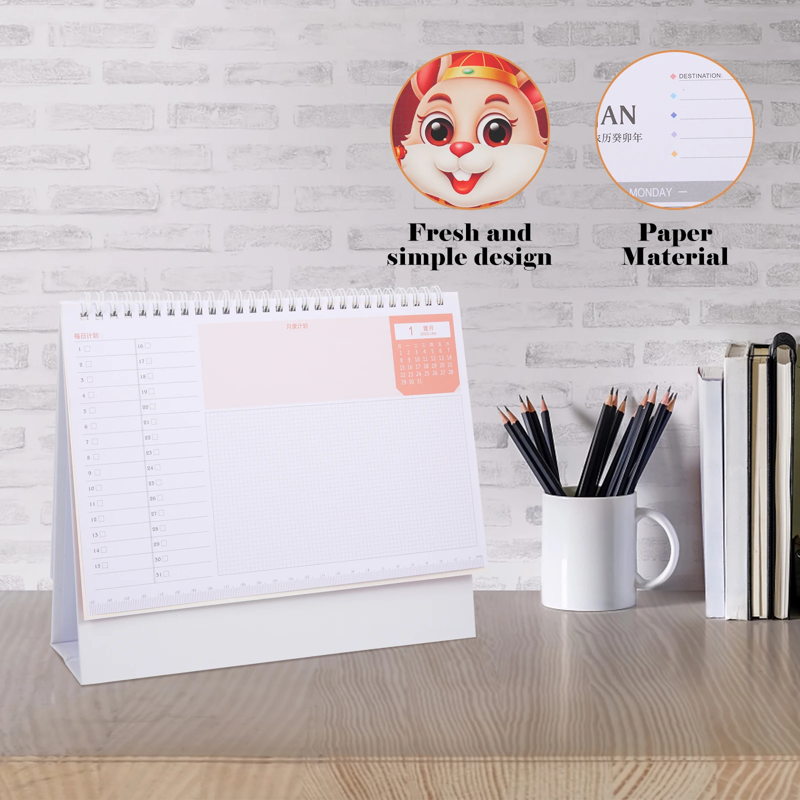Year of Rabbit Calendar 2023 Calendars Schedule Planner Decoration Delicate Desk Decorations Household Decorative
Year of Rabbit Calendar 2023 Calendars Schedule Planner Decoration Delicate Desk Decorations Household Decorative