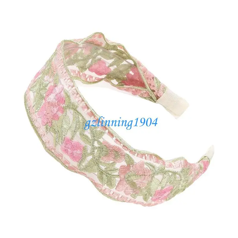 L5YD Stylish Embroidery Flower Lace Headband Hair Styling Hairhoop for Music Festival
L5YD Stylish Embroidery Flower Lace Headband Hair Styling Hairhoop for Music Festival