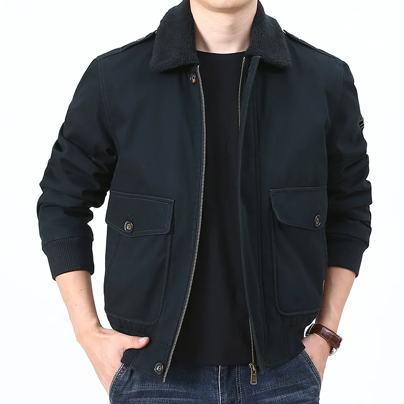 Men's Winter Jacket Thick Warm Turn Down Collar Aviator Jacket Fleece Thickened Warm Jacket Solid Color Zipper Windproof Outwear
Men's Winter Jacket Thick Warm Turn Down Collar Aviator Jacket Fleece Thickened Warm Jacket Solid Color Zipper Windproof Outwear