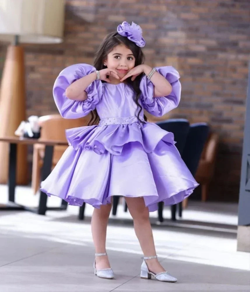 Lavender Customized Flower Girl Dress For Wedding Satin Knee Length Crystal Elegant Princess Birthday Party Formal Events Gown
Lavender Customized Flower Girl Dress For Wedding Satin Knee Length Crystal Elegant Princess Birthday Party Formal Events Gown