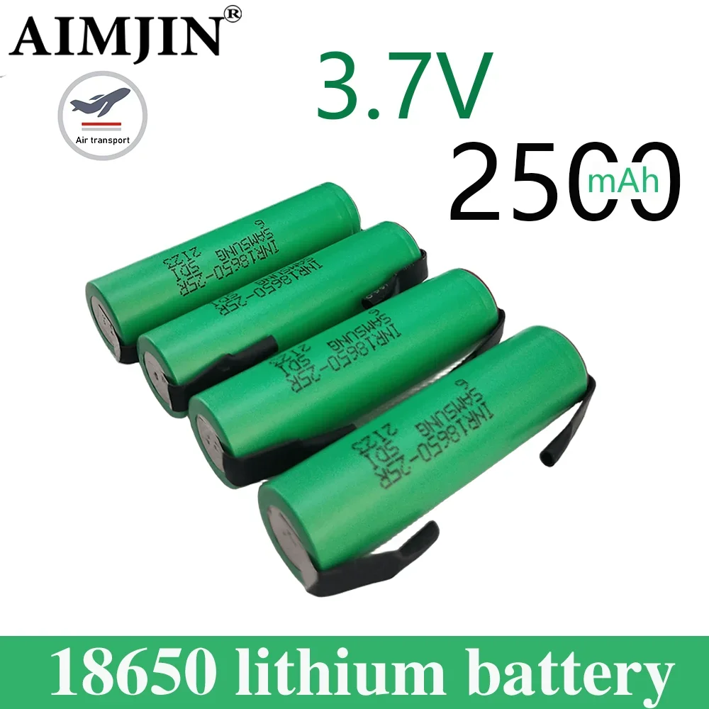 18650 3.7V 2500mAh Rechargeable Battery INR18650 25R High Current Power Battery Screwdriver Tool
18650 3.7V 2500mAh Rechargeable Battery INR18650 25R High Current Power Battery Screwdriver Tool
