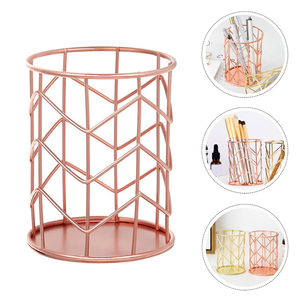 1Pcs Iron Pen Organizer Gold Plated Rust Resistant Desktop Holder Multipurpose Makeup Brush Container Tableware Chopsticks Cage
1Pcs Iron Pen Organizer Gold Plated Rust Resistant Desktop Holder Multipurpose Makeup Brush Container Tableware Chopsticks Cage