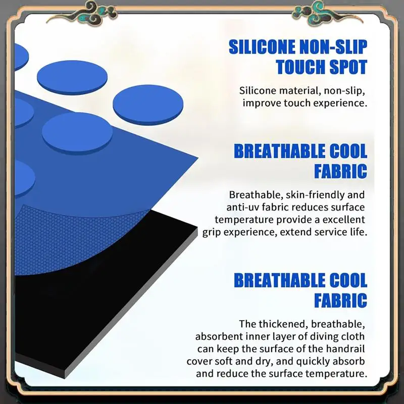 Premium 2 Pack Anti-Slip Pool Handrail Covers With Zippers, Swimming Pool Accessories Hand Rail Cover Grip
Premium 2 Pack Anti-Slip Pool Handrail Covers With Zippers, Swimming Pool Accessories Hand Rail Cover Grip