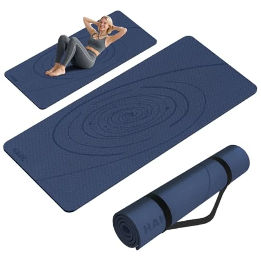 Large Yoga Mat Thick, 76"x32"x0.31"Wide POE Exercise Mat with Non-Slip Surface and Carry Strap, Anti-Tear Workout Mat for Yoga,
Large Yoga Mat Thick, 76"x32"x0.31"Wide POE Exercise Mat with Non-Slip Surface and Carry Strap, Anti-Tear Workout Mat for Yoga,