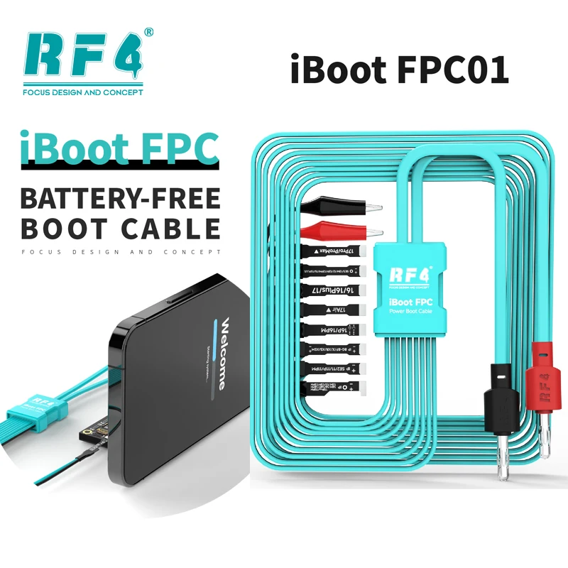 RF4 iBoot FPC01 Phone Power Air Boot Line DC Power Supply Test Cable for iPhone 8-11 12 13 14 15 17 Motherboard Activation Cord
RF4 iBoot FPC01 Phone Power Air Boot Line DC Power Supply Test Cable for iPhone 8-11 12 13 14 15 17 Motherboard Activation Cord