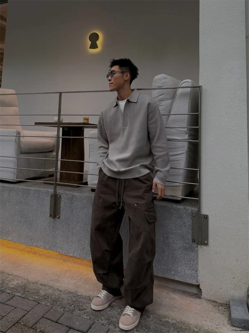 Мужские модные прямые рабочие брюки-карго с широкими штанинами в японском и гонконгском стиле для студентов
Мужские модные прямые рабочие брюки-карго с широкими штанинами в японском и гонконгском стиле для студентов