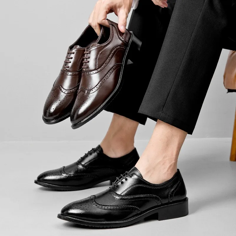 MAIJIAKA Classic Style Slip on Loafers Pointed Breathable Business Dress Wedding Office Casual Shoe Men's Formal Leather Shoes
MAIJIAKA Classic Style Slip on Loafers Pointed Breathable Business Dress Wedding Office Casual Shoe Men's Formal Leather Shoes