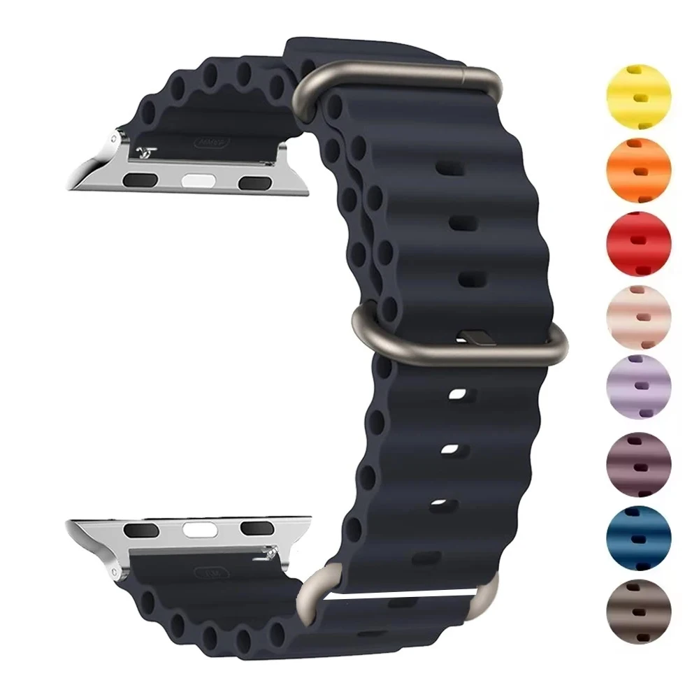 Ocean Band для Apple watch Ultra 49 мм 46 мм 45 мм 44 мм 42 мм 40 41 мм силиконовый браслет correa iWatch series 10 9 7 8 4 5 6 SE ремешок
Ocean Band для Apple watch Ultra 49 мм 46 мм 45 мм 44 мм 42 мм 40 41 мм силиконовый браслет correa iWatch series 10 9 7 8 4 5 6 SE ремешок