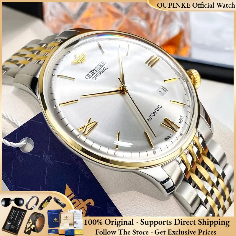 OUPINKE 3269 Men Watch High Leather Strap Sapphire Mirror Watch Brand Swiss Ultra thin Movement Men Automatic Mechanical Watch
OUPINKE 3269 Men Watch High Leather Strap Sapphire Mirror Watch Brand Swiss Ultra thin Movement Men Automatic Mechanical Watch