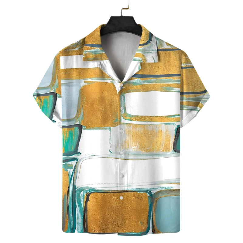 Новая летняя рубашка с короткими рукавами, мужская рубашка с геометрическим узором, повседневная модная универсальная индивидуальная повседневная рубашка для поездок на работу
Новая летняя рубашка с короткими рукавами, мужская рубашка с геометрическим узором, повседневная модная универсальная индивидуальная повседневная рубашка для поездок на работу