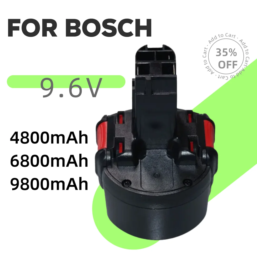 for Bosch 9.6V 4800mAh 6800mAh 9800mAh PSR960 BH984 BAT048 BAT119 Rechargeable Replace Power Tools Battery
for Bosch 9.6V 4800mAh 6800mAh 9800mAh PSR960 BH984 BAT048 BAT119 Rechargeable Replace Power Tools Battery